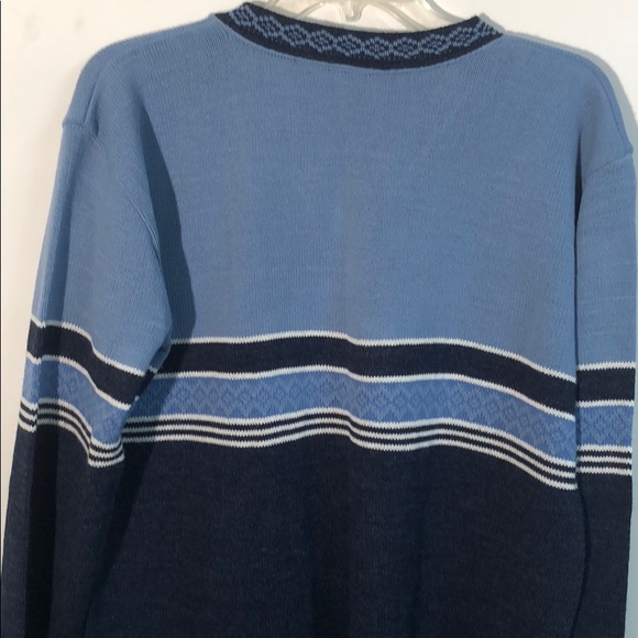 MK Sweater Blue stripe v neck Large - Picture 2 of 8